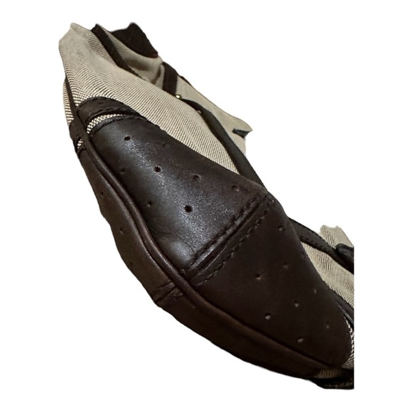 GUCCI BROWN CANVAS WEB REINS SHOULDER BAG - Picture 4 of 12